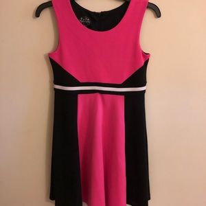 Pippa & Julie pink, black and white dress